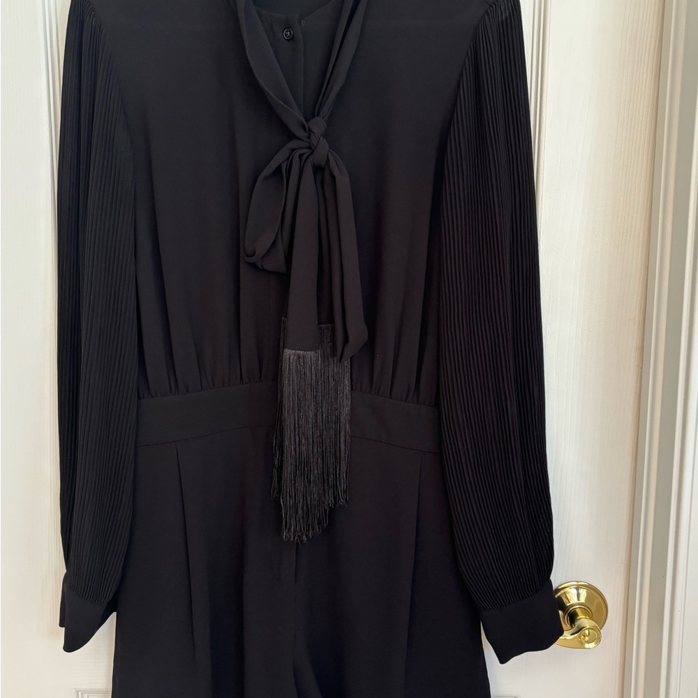 Michael Kors Black Jumpsuit with Tie Neck
